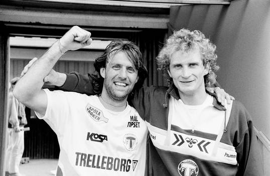 Trelleborgs Benny Mårtensson och Lars Blixt jublar