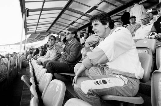 Roy Hodgson tränare i Malmö på läktaren