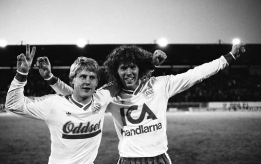 Målskyttarna Thomas Lundin och Hans Eskilsson, Hammarby