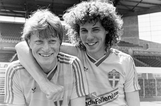 Stefan Pettersson och Hans Eskilsson på träningen