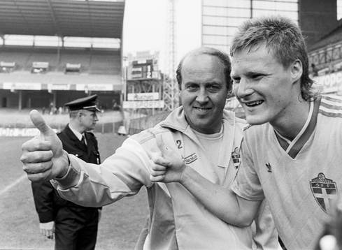 Benny Lennartsson, förbundskapten och Peter Lönn, Sverige