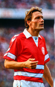Danmarks Preben Elkjaer. Football, Friendly, Denmark -