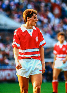 Danmarks Flemming Povlsen. Football, Friendly, Denmark -