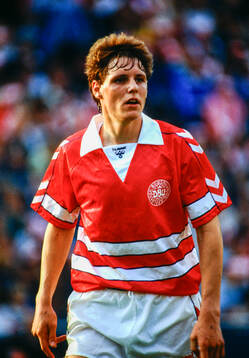 Danmarks Flemming Povlsen. Football, Friendly, Denmark -