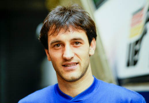 Italys Luigi de Agostini at the post match press conference