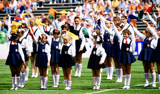 Pre-match entertainment with children
