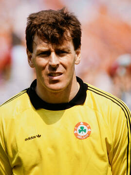 Irelands goalkeeper Packie Bonner
