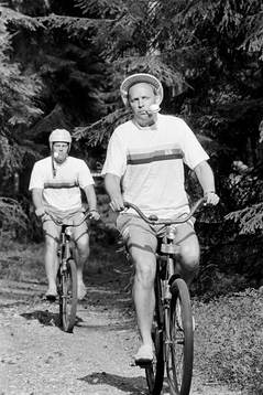 Tommy Sandlin på cykel