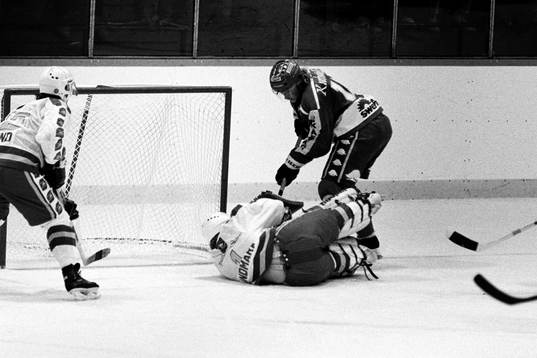 Peter Lindmark i sin första match för Malmö