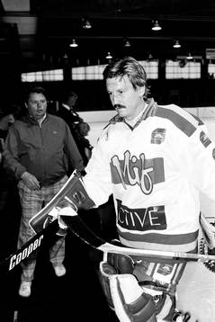 Peter Lindmark i sin första match för Malmö