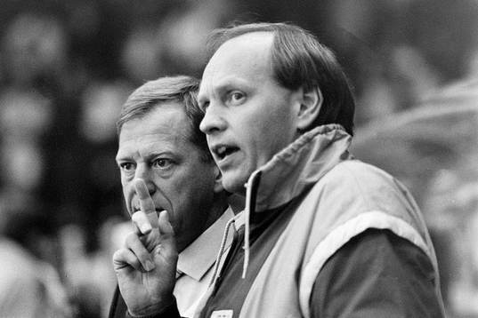 Bengt Ohlson och Tommy Sandlin, förbundskapten, Sverige