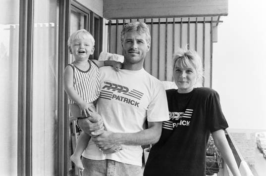 Glenn Hysén med sin Helena och sonen Alexander