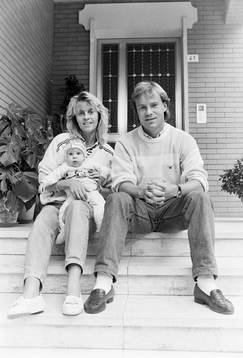 Hans Holmqvist, Cesena med Yvonne och dotter Daniela