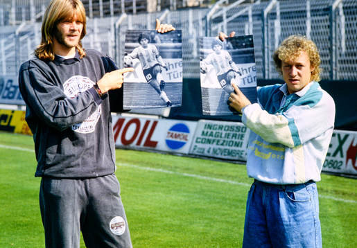 Glenn Strömberg och Robert Prytz med bild på Diego