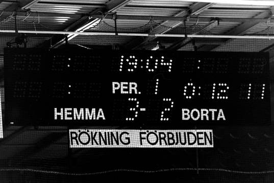 Resultattavlan på Malmö Isstadion