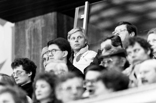 Hans Lindberg på läktaren