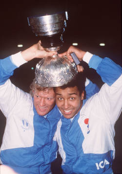 Håkan Lidman och Martin Dahlin, Malmö FF svenska mästare