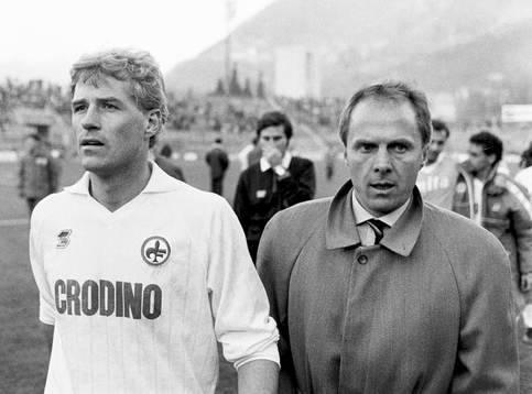 Glenn Hysén och Sven-Göran Eriksson, tränare, Florentina