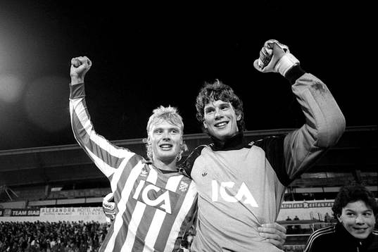 Klas Ingesson och Magnus Verdin, målvakt, Göteborg
