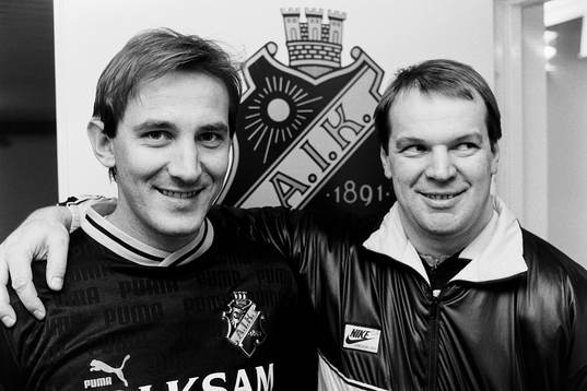 Jovica Nicolic och Sanny Åslund, tränare i AIK