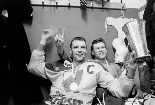 Thomas Eriksson, lagkapten i Djurgården och Håkan