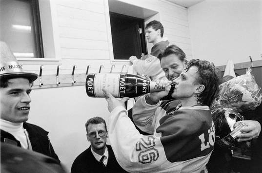Jan Viktorsson, Djurgården firar med champagne