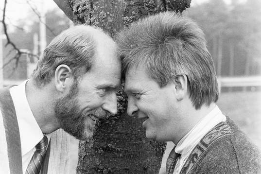 Jan Mak, tränare i Elfsborg och Hans Backe, tränare i