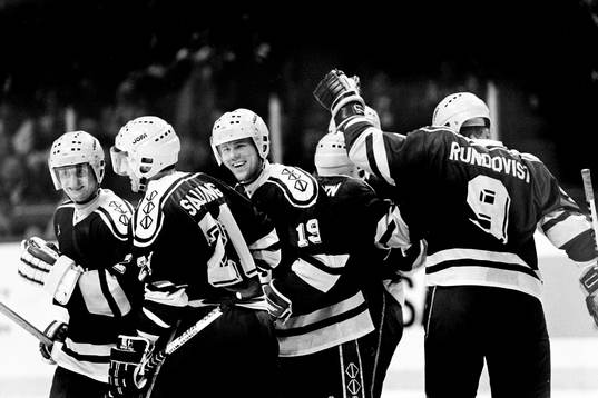 Anders Eldebrink, Börje Salming, Peter Andersson, och