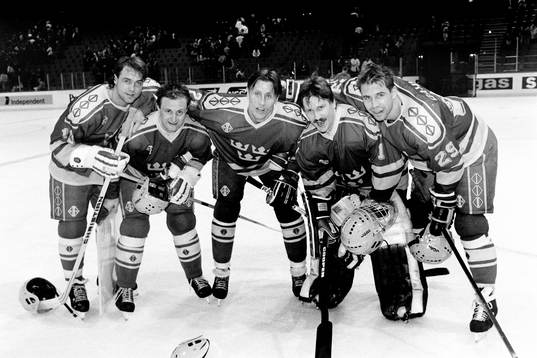 Kent Nilsson, Anders Eldebrink, Börje Salming, Peter