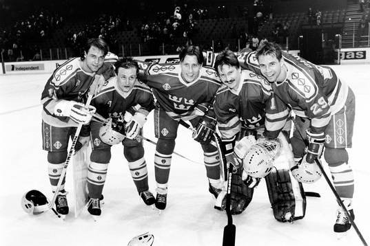 Kent Nilsson, Anders Eldebrink, Börje Salming, Peter