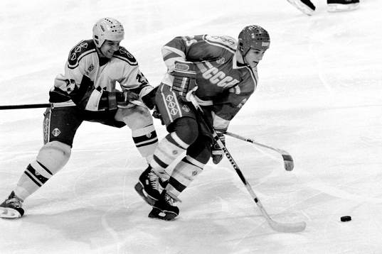 Thomas Eriksson, Sverige i ryggen på Sergej Fedorov, Sovjet
