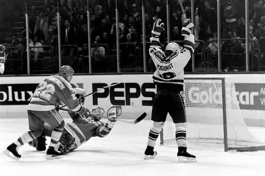 Vladimir Konstantinov och Sergej Mylnikov, målvakt i