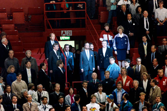 Kung Carl XVI Gustaf på plats i Globen