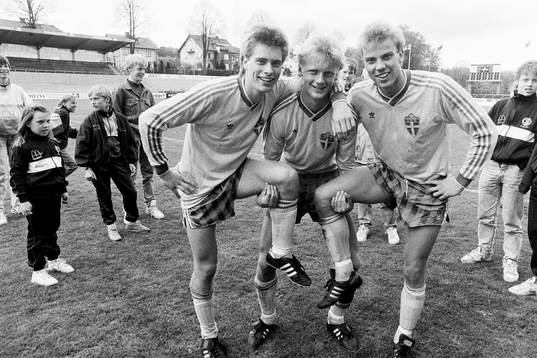 Jan Jansson, Ulrik Jansson och Hans Eklund jublar