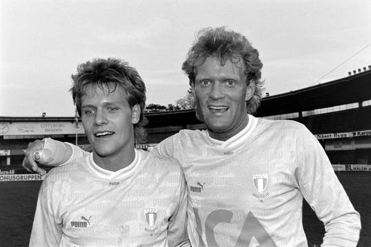 Malmös bägge målskyttar Niclas Larsson och Håkan Lindman