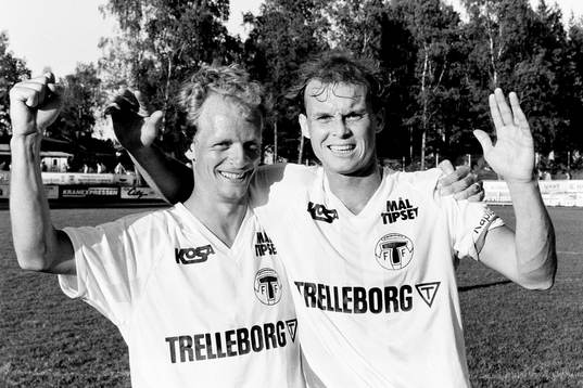 Anders Palmer och Anders Grimberg, målskyttar i Trelleborg