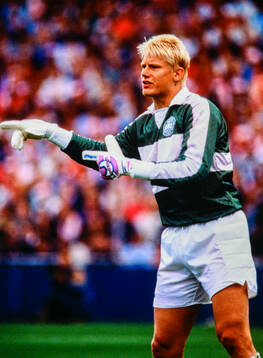 Danmarks målvakt Peter Schmeichel. Football, Friendly,