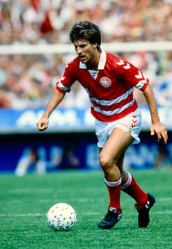 Danmarks Michael Laudrup. Football, Friendly, Denmark v