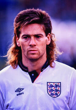 Englands Chris Waddle. Football, Friendly, Denmark v