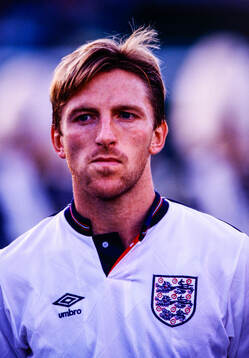 Englands Gary Stevens. Football, Friendly, Denmark v