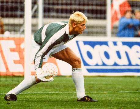 Denmarks goalie Peter Schmeichel