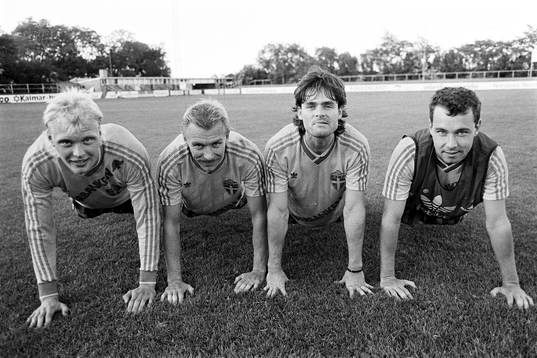 Klas Ingesson, Jan Hellström, Anders Limpar och Stefan Rehn