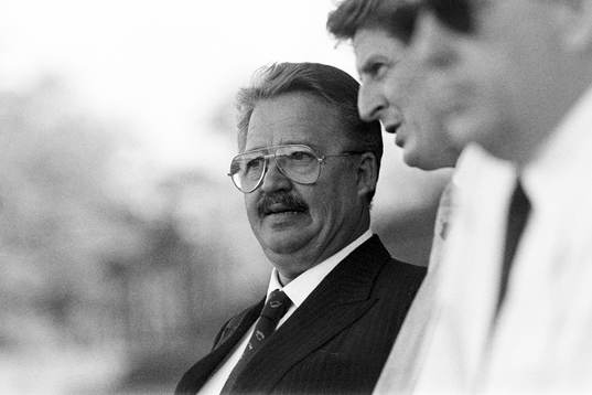 Börje Lantz, agent och Roy Hodgson på träningen