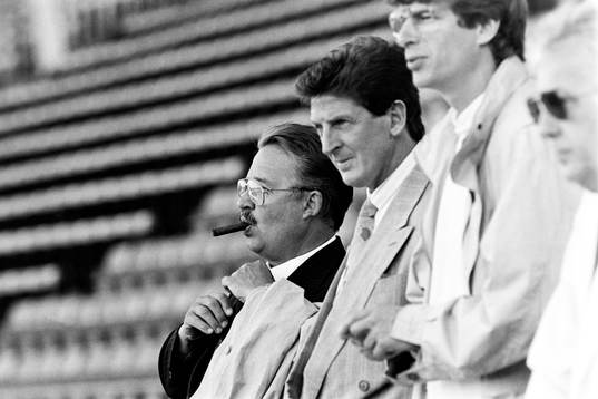 Börje Lantz, agent och Roy Hodgson på träningen
