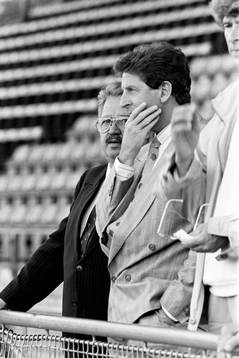 Börje Lantz, agent och Roy Hodgson på träningen