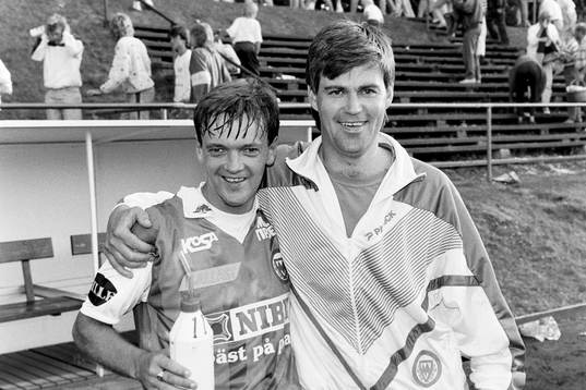 Markaryds matchvinnare Jim Tolmie och Kurt-Arne Bergstrand,