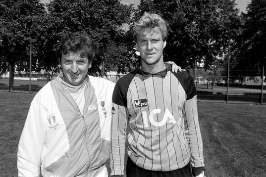 Roy Hodgson, tränare och Roger Svensson, målvakt