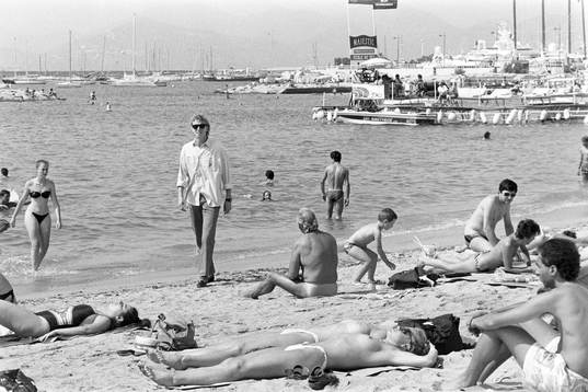 Johnny Ekström på stranden