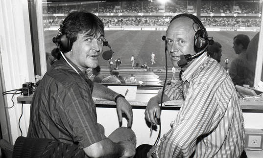 Ralf Edström och Thomas Simpson, kommentator, journalist,