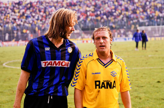 Atalanta’s Glenn Strömberg and Verona’s Robert Prytz